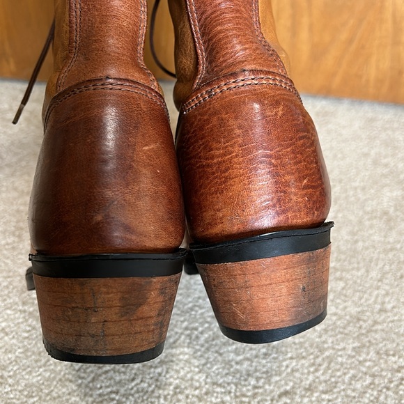 RARE Vintage Handcrafted J Chisholm two tone logger packer boot - Picture 7 of 16